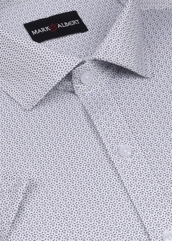 Image of MARK & ALBERT Men's 100% Cotton Printed Half Sleeves Regular Fit Shirt for Men