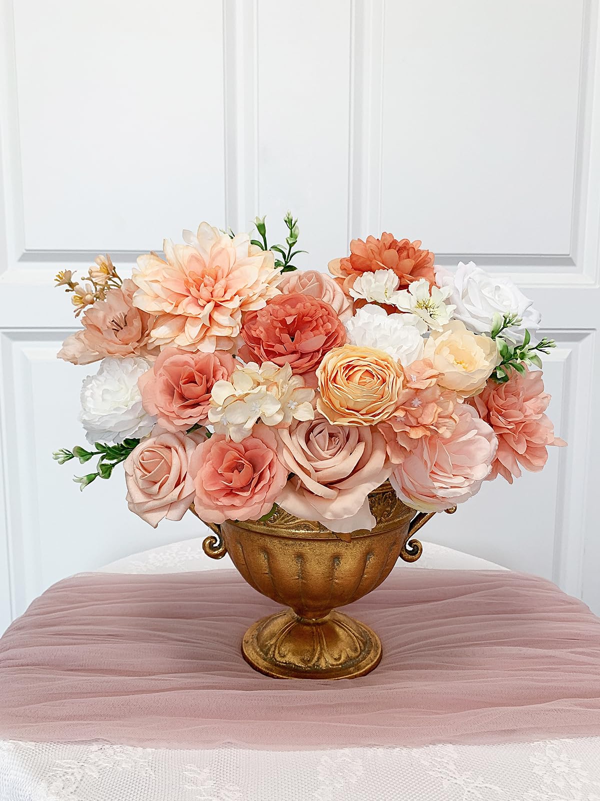Amazon.com: FACINOC Roses Artificial Flowers Orange Fake Flower