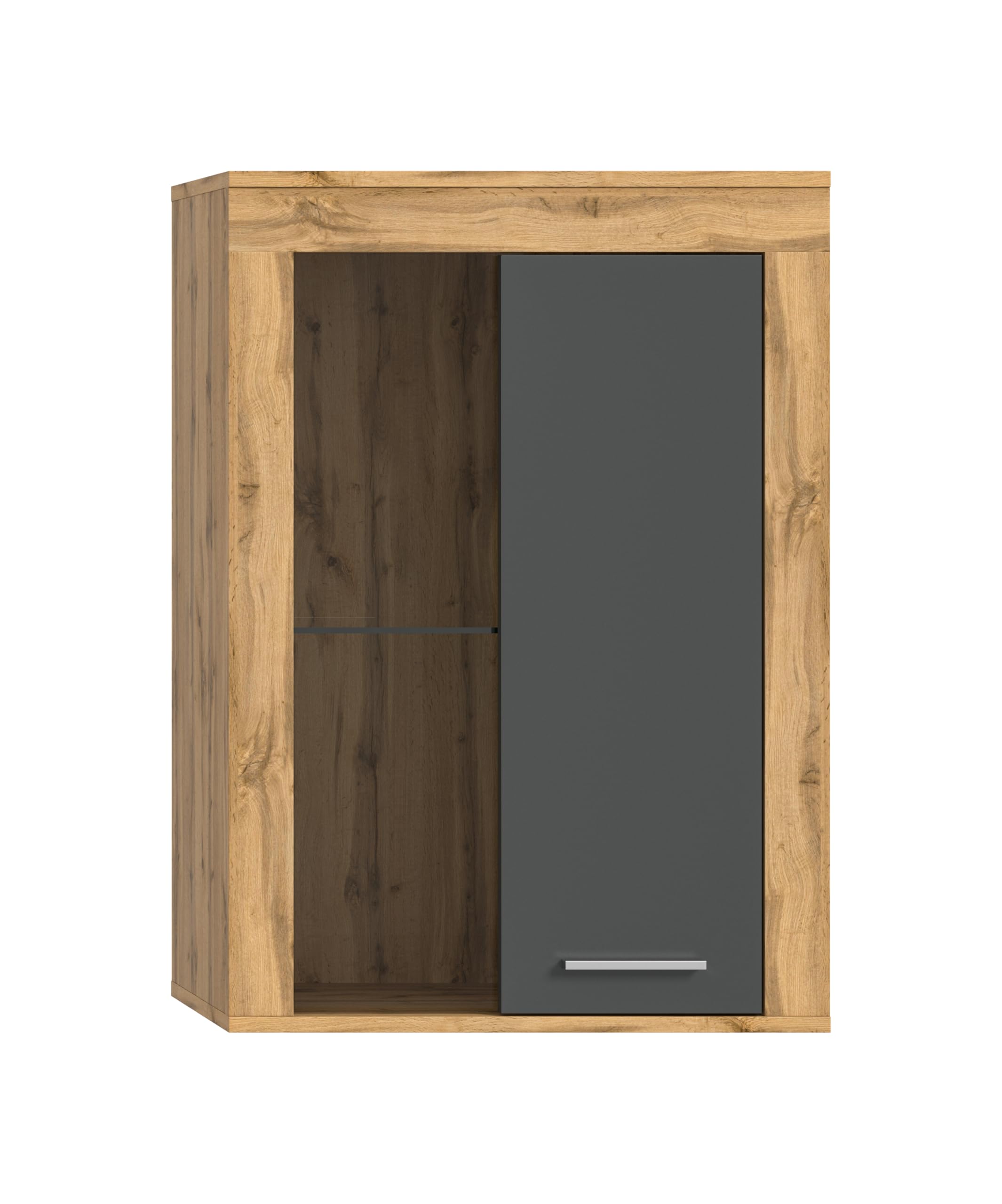 xonox.home Wohnen Jam X8BN1T40 - Vitrina de Cristal (600 x 86 x 35 cm), Color Roble Wotan y Gris