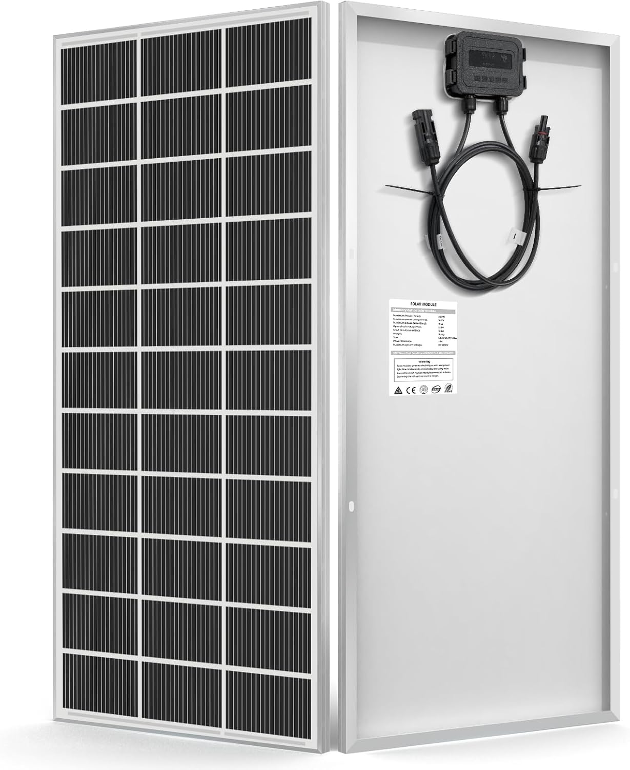 300 Watt Photo voltaic Panel 18BB Monocrystalline 25% Excessive Effectivity 300w Photo voltaic Panels for 12v/24v System MC4 Connectors for House, RV, Roof, Boat, Tenting and Different Off-Grid (300w*1)