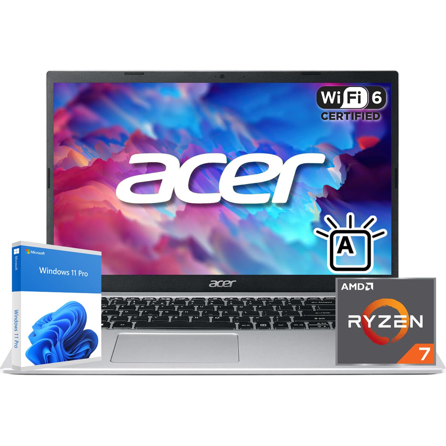 acer Aspire 3 Laptop | AMD Ryzen 7 7730U CPU(Beat Intel i7-1365U) | 15.6" FHD Display | Backlit Keyboard | 32GB RAM | 1TB SSD | Win 11 Pro | School,