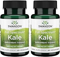 Vista 1 de Swanson Full Spectrum Kale 400 mg 60 cápsulas vegetales (paquete de 2)