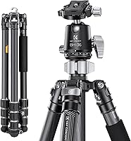 K&F Concept X-Series 68" Carbon Fiber Tripod with 36mm Metal Ball Head, 35.2lbs Load X284C4+BH-36 Pro Photography Stand