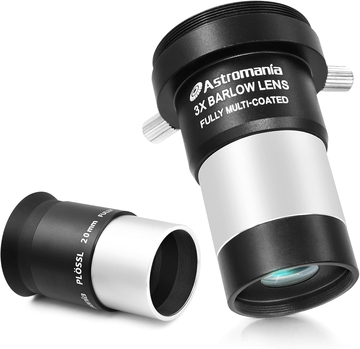 Astromania 1.25" 20mm Plossl Telescope Eyepiece - Bundle with - 1.25" 3X Short Focus Barlow Lens