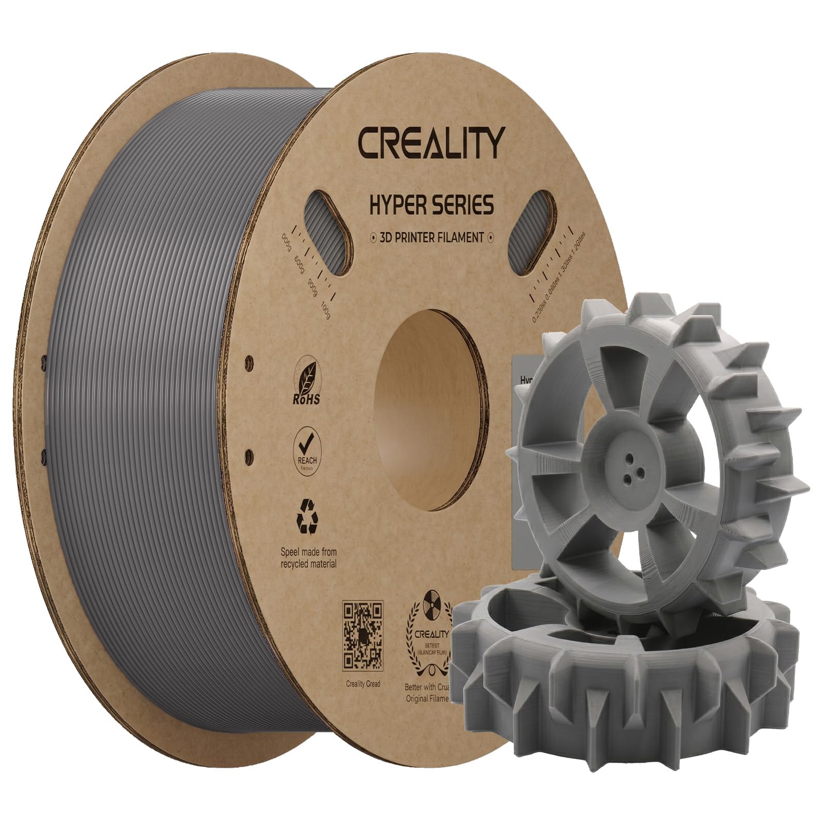 Creality ABS 3D Printer Filament 1.75mm 1KG, Grey, 1-Pack
