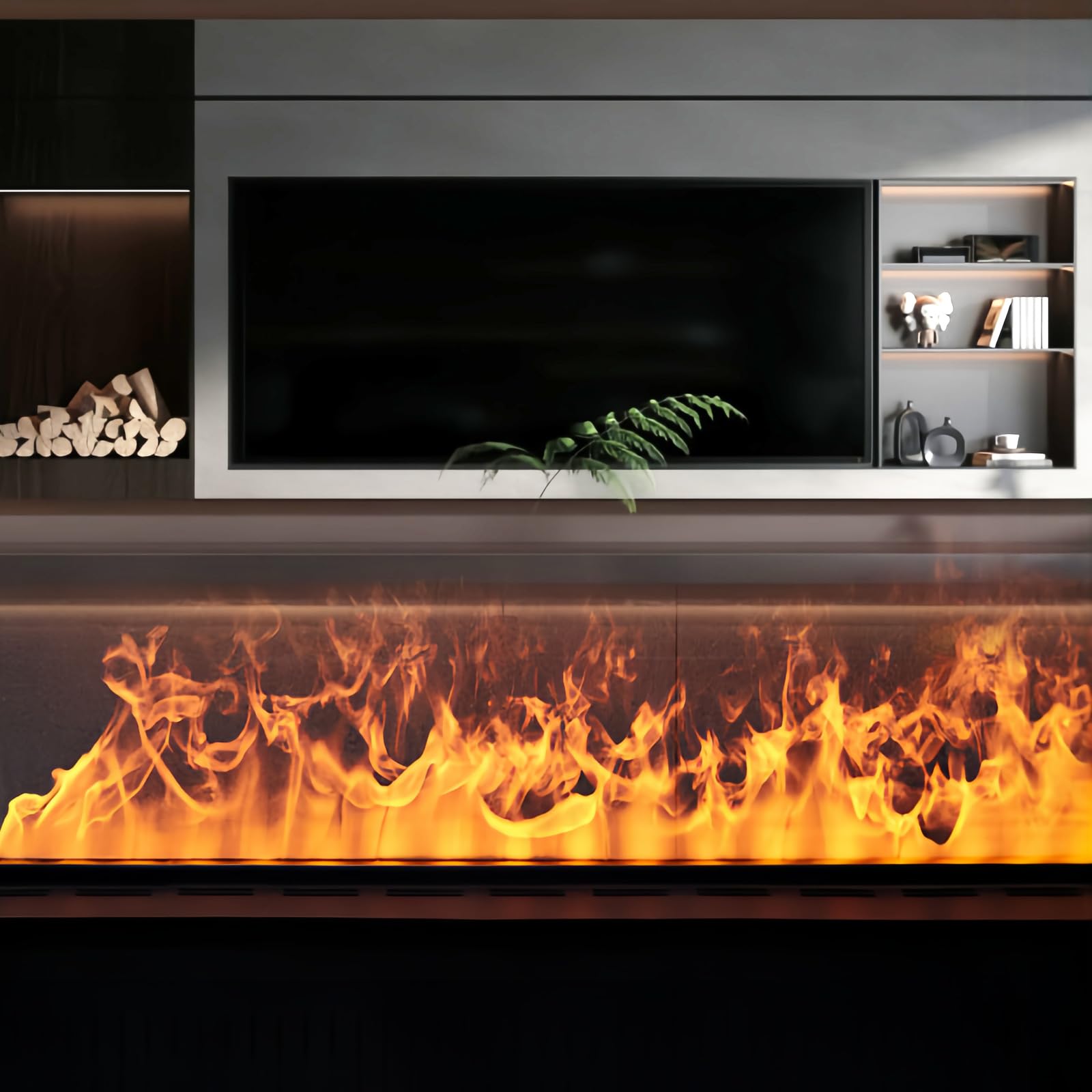 Camino Elettrico A Vapore 3D - Effetto Fiamma Realistico Per Soggiorno, Camera E Ufficio