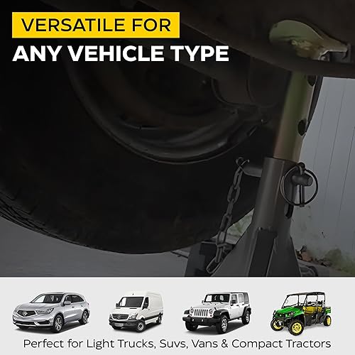 Miniatura 12 de ESCO 3 toneladas de rendimiento corto perfil bajo Jack Stands, 1 par