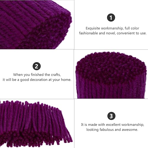 Miniatura 33 de Paquetes de hilo negro - Hilo de lana precortado para manualidades con gancho de pestillo