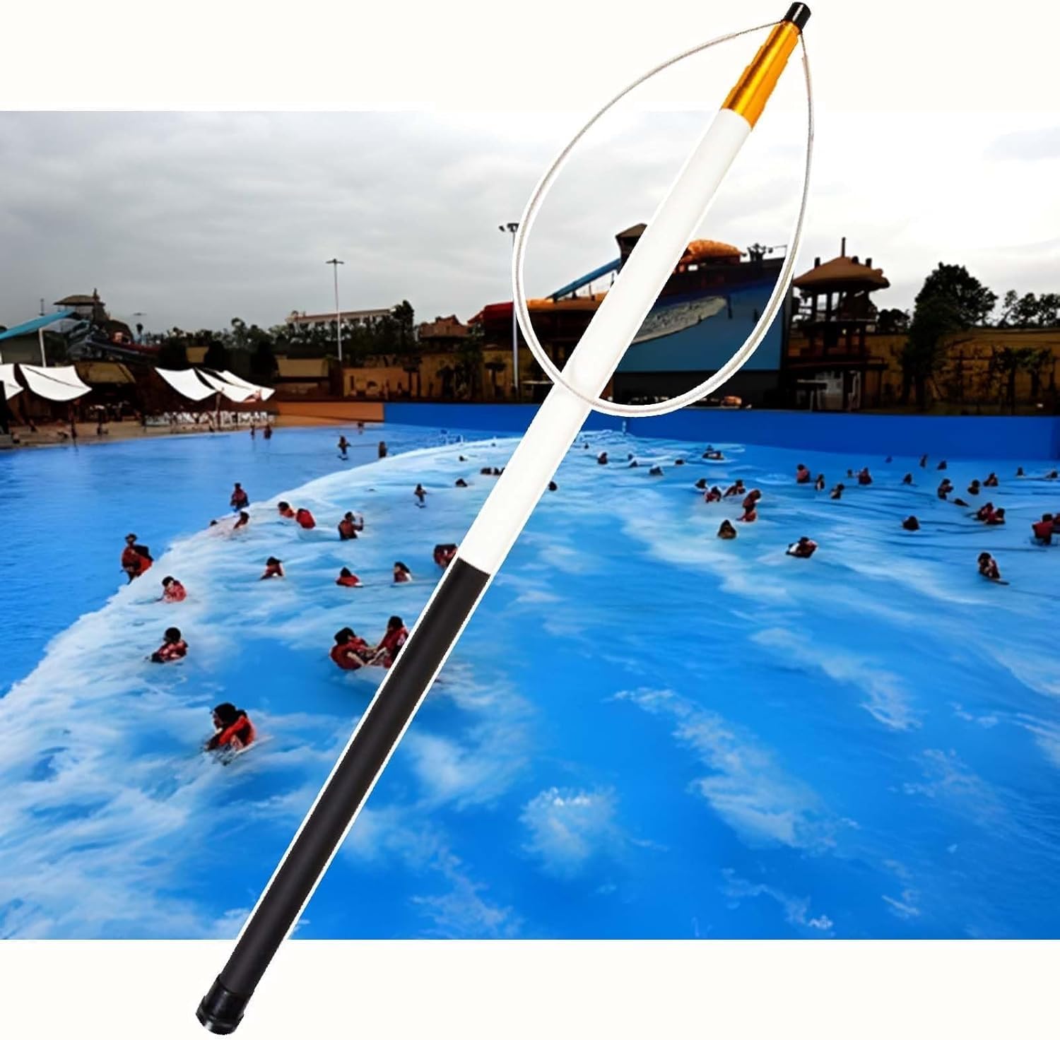 Pool Safety Hook Lifesaving Hooks Lifesaving Pole High Visibility Professional Rescue Life Pole, Retraction Water Parks Rescue Pole, Pool Lifeguard Pole With Night Luminous De,1.22 (4ft),5.5m (18ft)