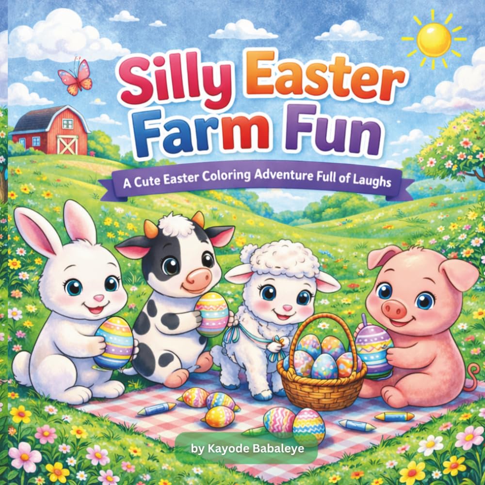 Silly Easter Farm Fun: A Cute Easter Coloring Adventure Full of Laughs