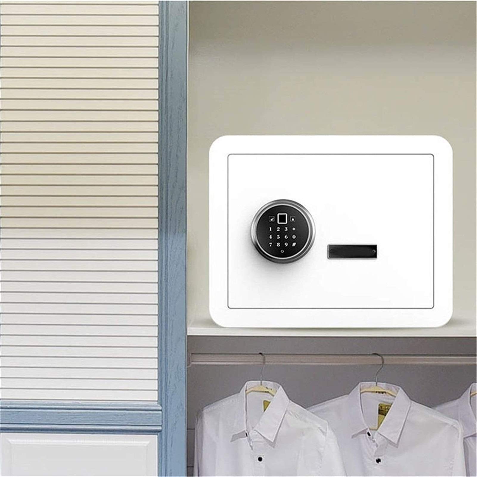 Cajas Fuertes de Pared Productos de Oficina Contraseña Mini Caja Fuerte antirrobo Oficina Caja Fuerte empotrada Totalmente de Acero con Llave - Apertura para el hogar y la Oficina