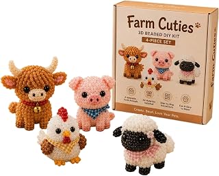 Tiny 3D Beaded Animal DIY Kit, 2026 New Cute Animal Beading Craft Set, DIY Mini Bead Pets Kit,Stress Relief Handmade Decoration Gifts for Adults Teens Beginners