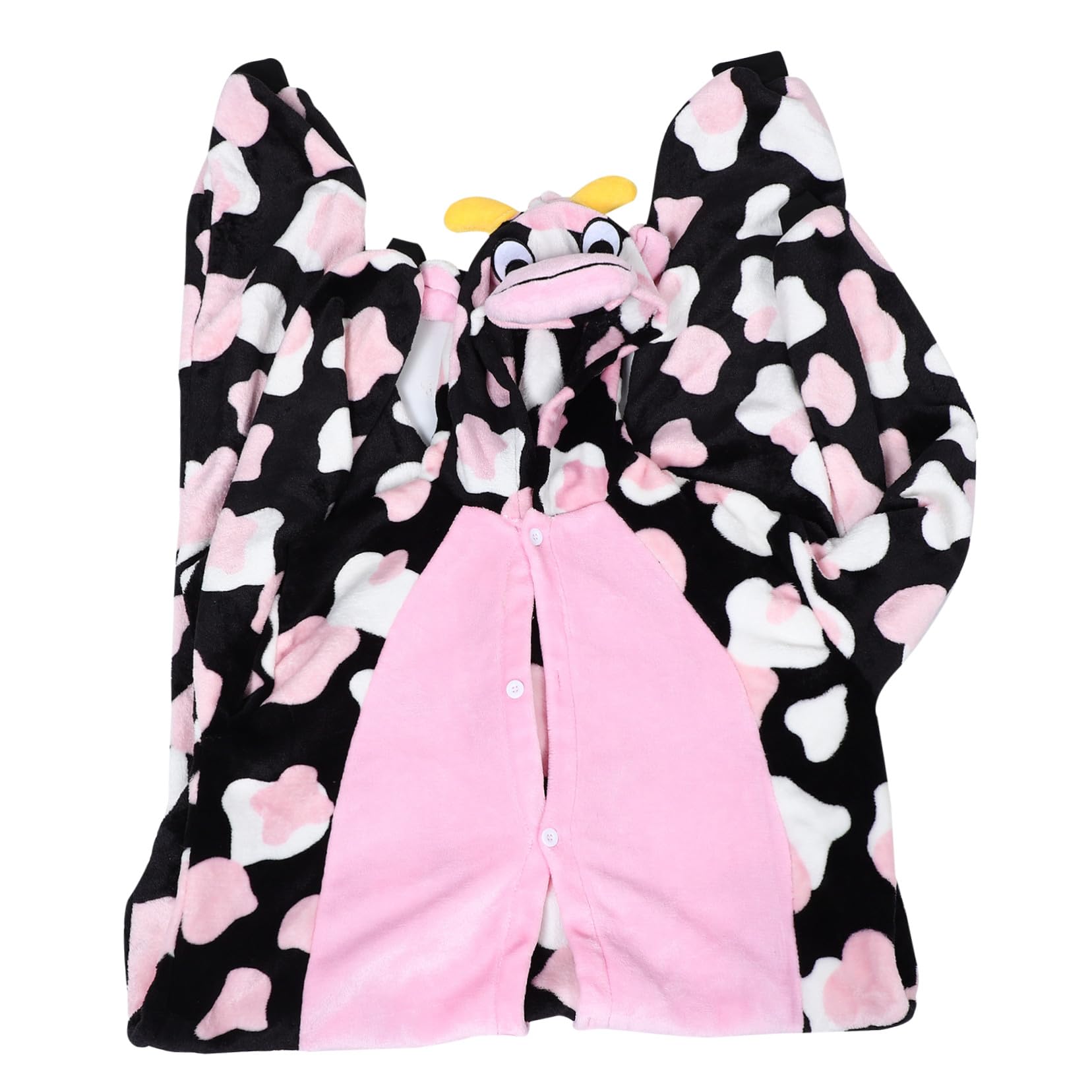 VALICLUD Pigiama Onesie Unisex in Spessa con Floreali Rosa Costume per Adulti per Halloween Natale e Feste XL