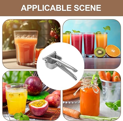 Miniatura 5 de Manual Squeeze Juicer - Manual Juice Extractor, Stainless Citrus Presser for Lemon Juicing, Handheld Fruit Crusher with 304 Stainless Steel Build,