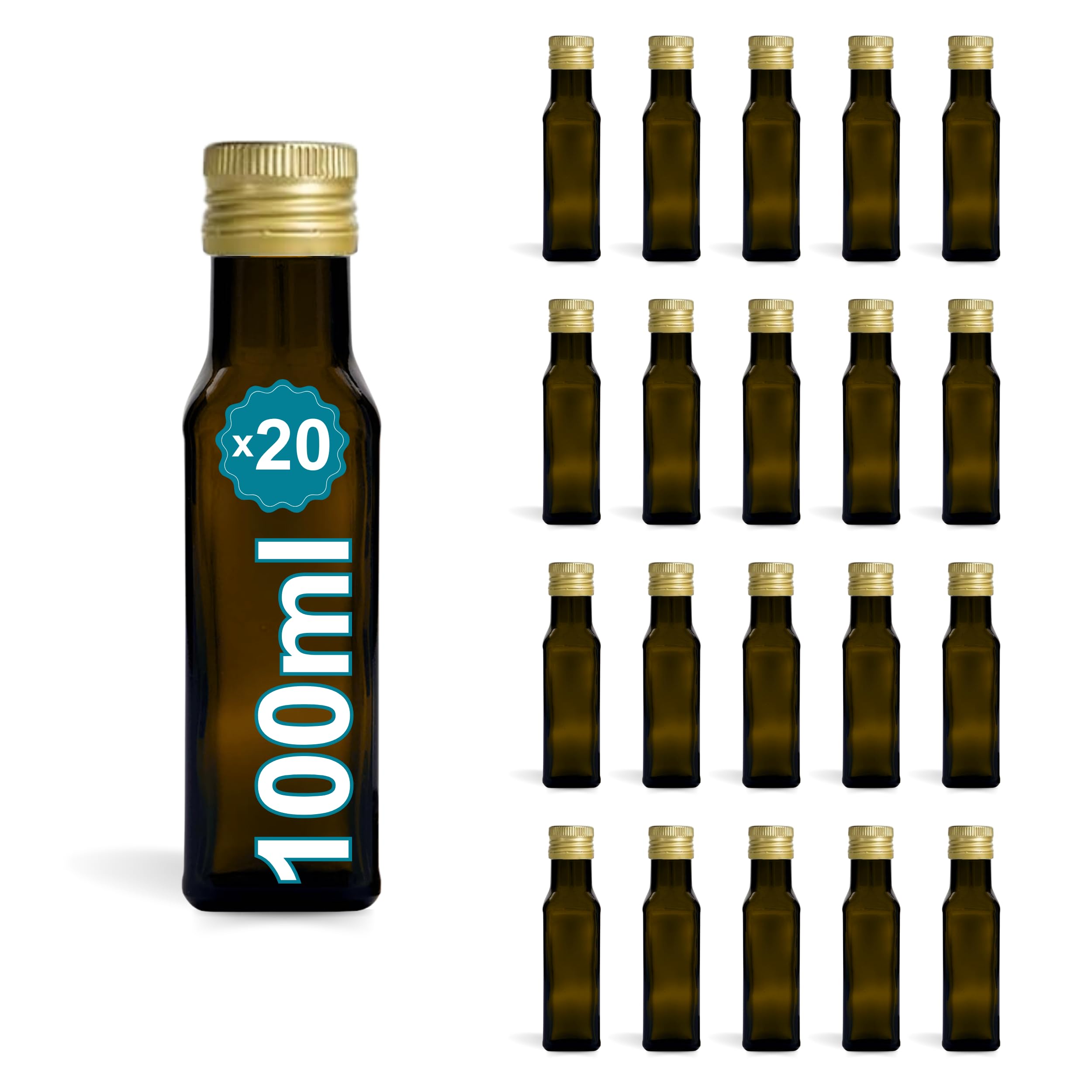 Espirito Rebelde 20 Bouteilles en Verre 500ml avec Bouchon a Vis Doré | Huile d'Olive, Vinaigre, Alcool | Huilier en Verre, Récipient en Verre, Bouteille D'Huile Espirito Rebelde 20 Bouteilles en Verre 500ml avec Bouchon a Vis Doré | Huile d'Olive, Vinaigre, Alcool | Huilier en Verre, Récipient en Verre, Bouteille D'Huile