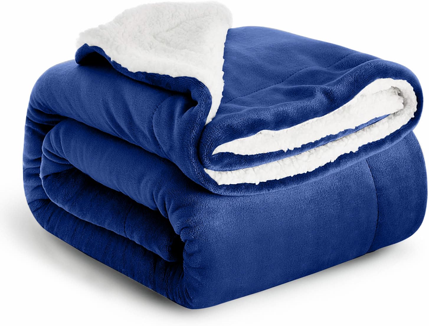 Casabella Sherpa Fleece Blanket - Blankets and Throws for Sofa Bed - Thick Warm Throw Blanket for Double Bed - Soft Fluffy Bedding, Travel Accessories - Double, Teal, 150x200cm