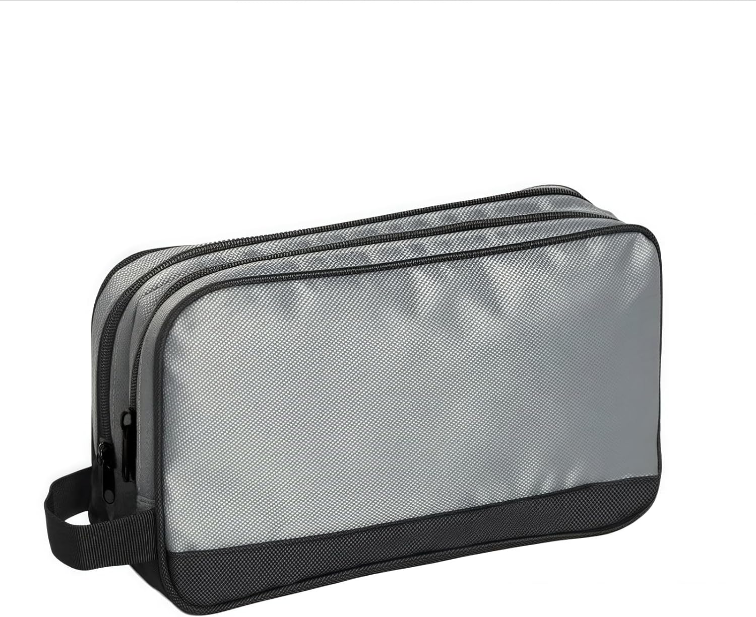 BLIRITEL Small Tool Bag, Heavy Duty Tool Pouch Zipper Bag with Dual Compartments, Multipurpose Tool Bag Organizer for Storage Tools & Crafts, 12x7 Inches (Gray)