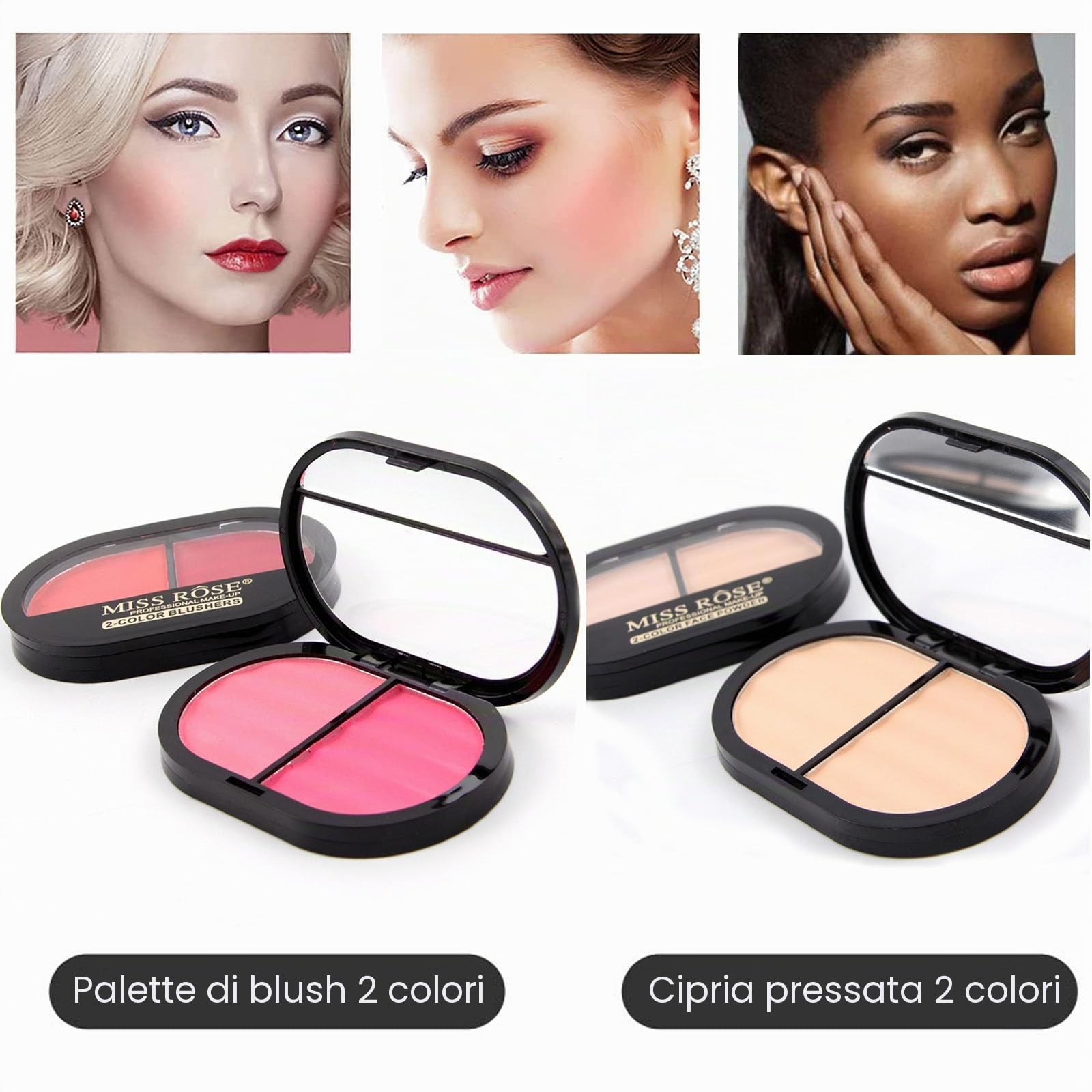 Set regalo di trucco all-in-one, mini kit cosmetico, facile da trasportare, kit trucco riutilizzabile, regalo meraviglioso