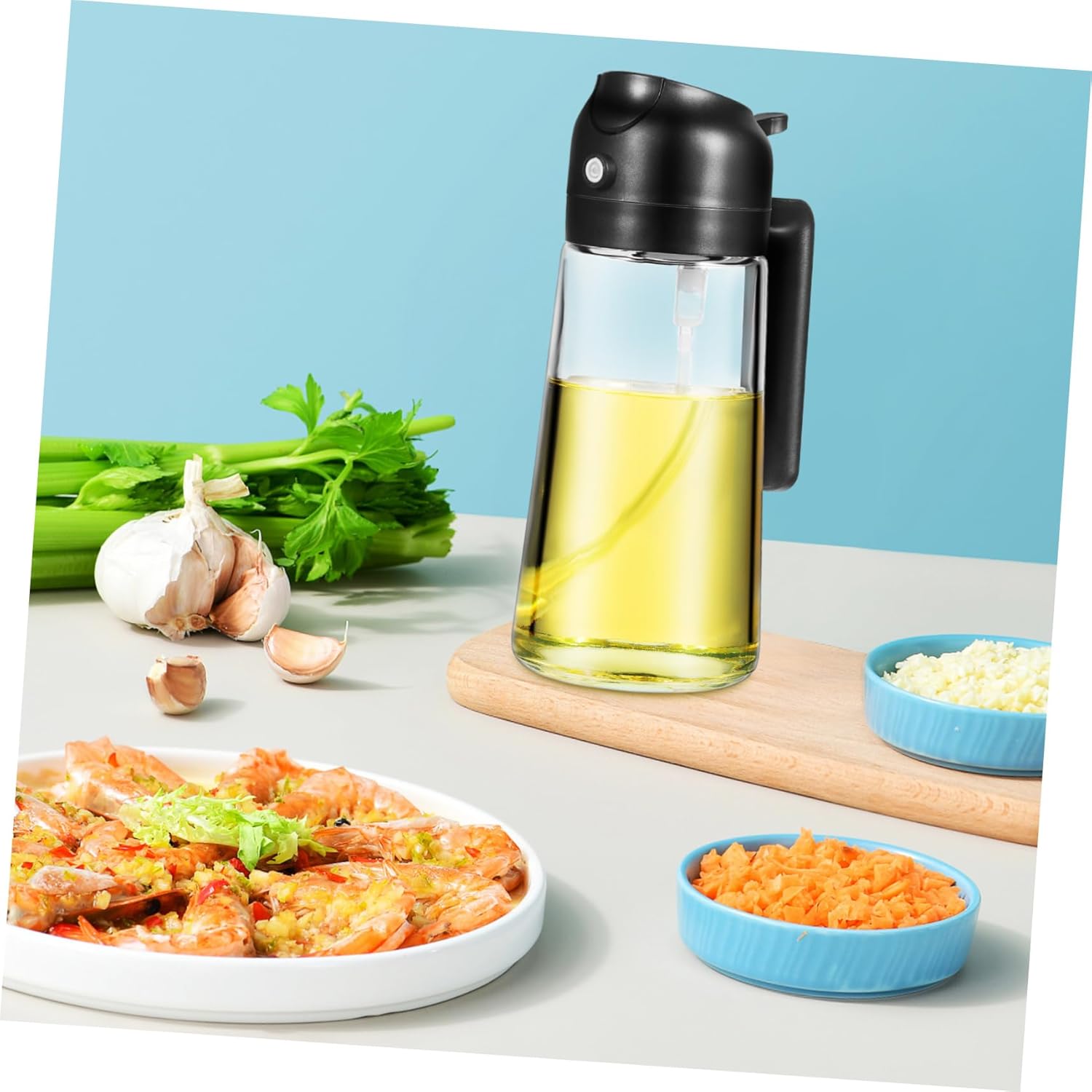 Olive Oil Dispenser Glass Bottle Oil Dispenser Extra Organic Multi-functional for Kitchen