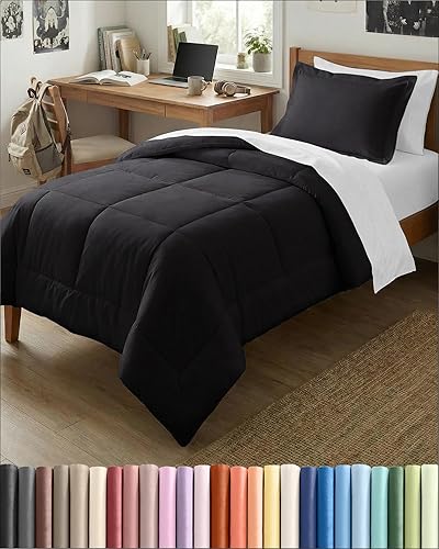 Miniatura 56 de Juego de edredón de tamaño Queen - Juego de cama de 3 piezas para todas las estaciones - 1 edredón suave acolchado con cintas en las esquinas y 2