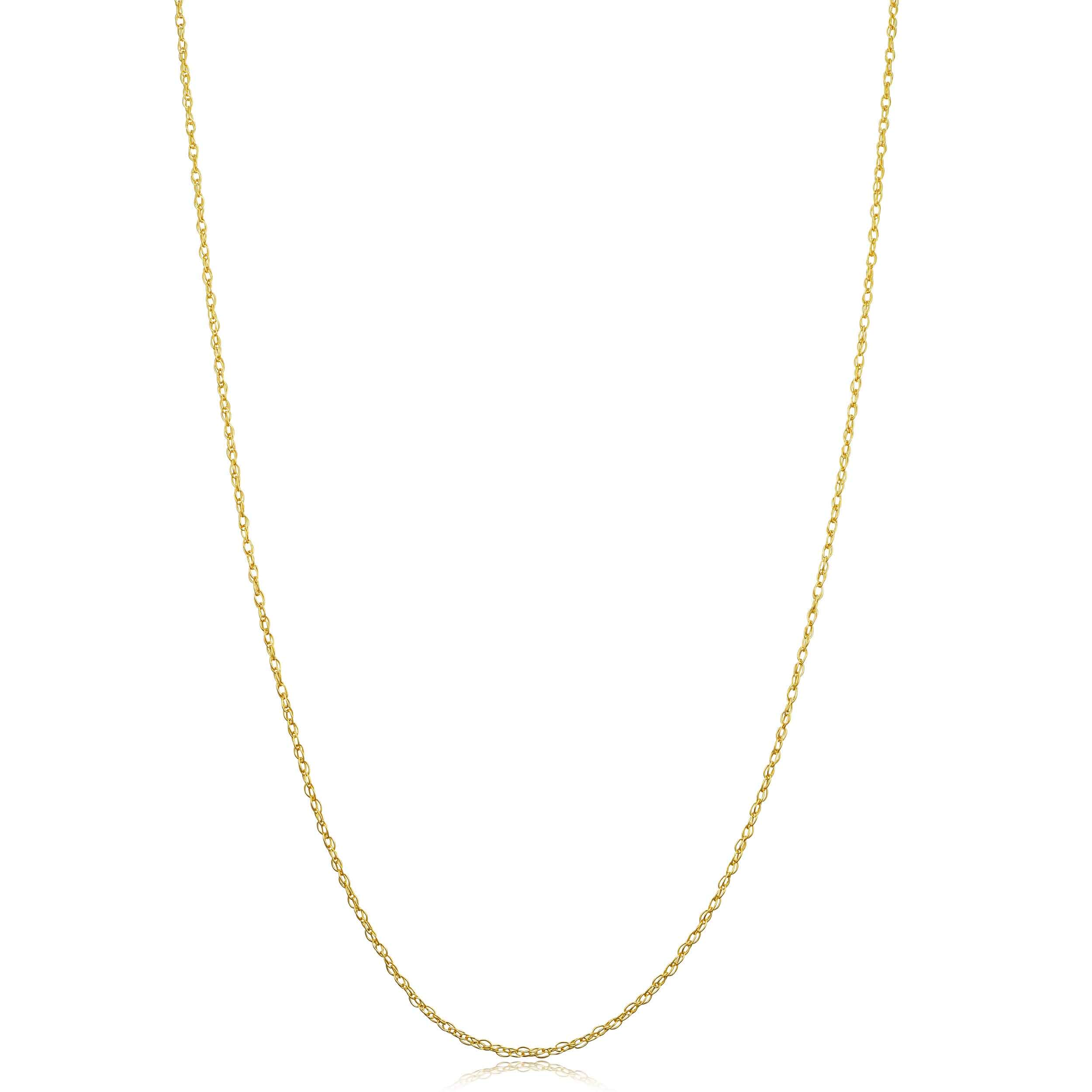 Kooljewelry Solid 10K Yellow Gold Rope Chain Necklace for Women 10K yellow gold · Solid Rope chain · High polish shine · for Women · Birthday Gift