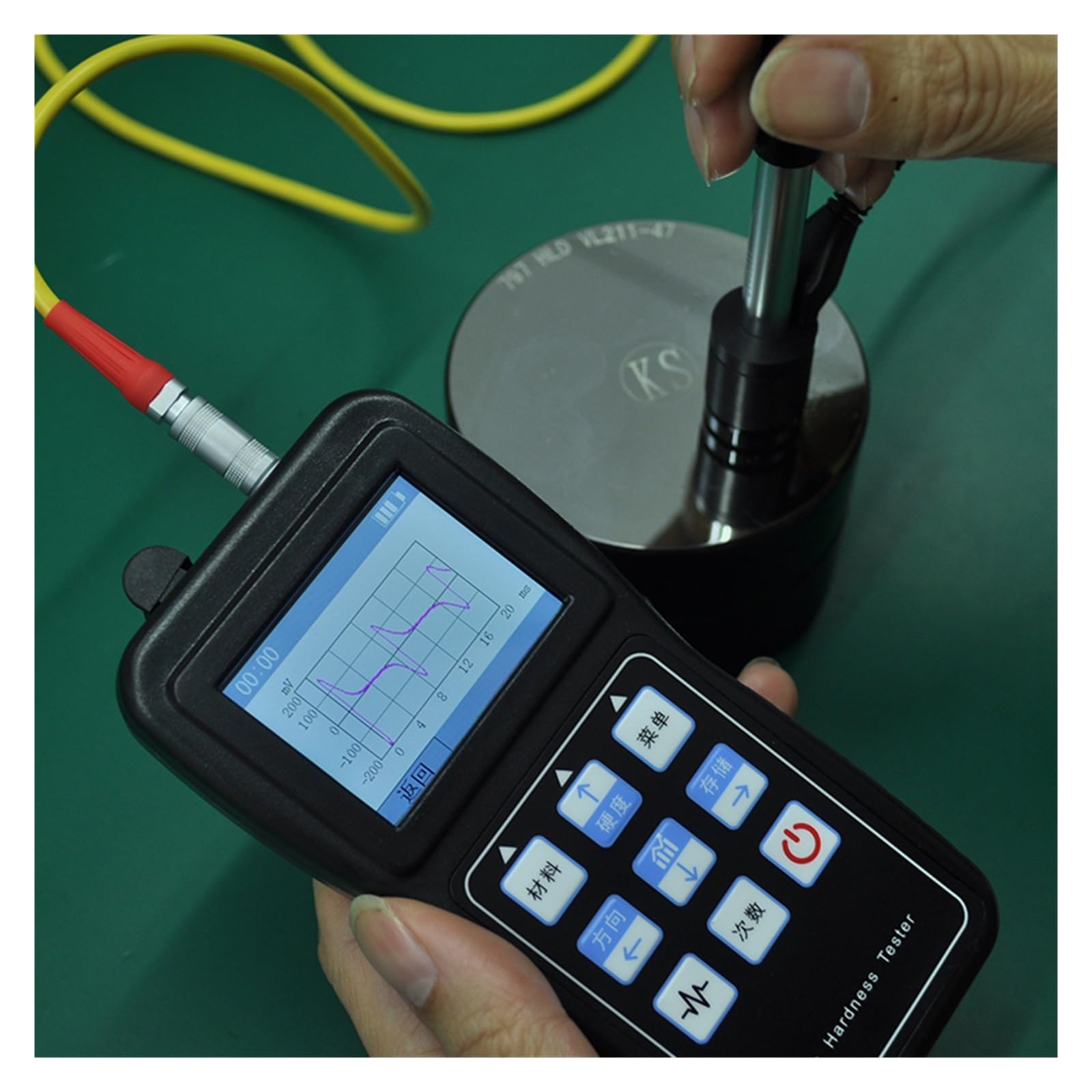 Durómetro Leeb con pantalla a color de alta precisión, portátil, de escala completa, 170-960HLD Amplio rango de medición