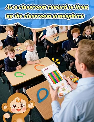 Miniatura 5 de Paquete de 10 juguetes sensoriales para niños, cuerdas sensoriales extra gruesas mejoradas para autismo, TDAH, ansiedad, juguetes duraderos en caja