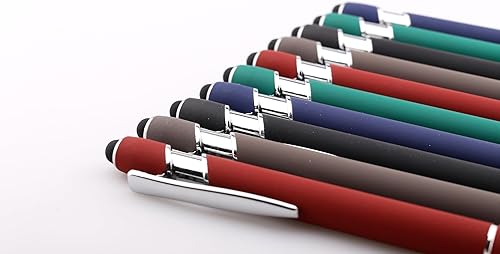 Miniatura 4 de Bolígrafos de tinta con punta de lápiz óptico con cuerpo de metal, punta media (0.028 in), bolígrafos de tinta de gel negra, 6 unidades, hogar,