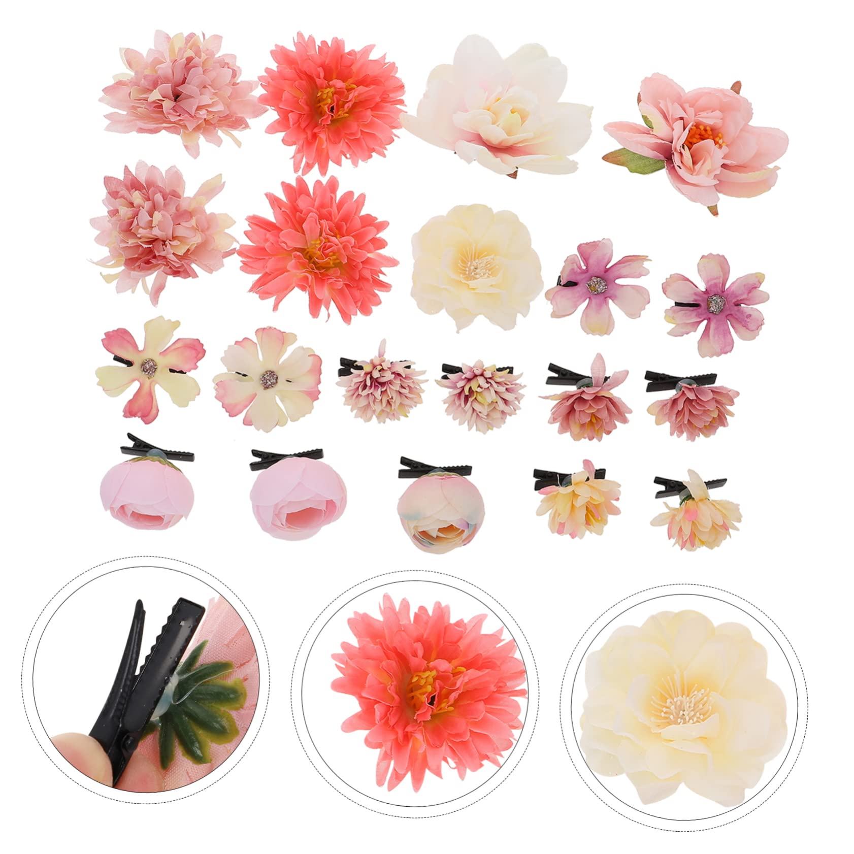 Toyvian 84pezzi Fermagli Per Forma Di Fiore Per Donne e Bambine Accessori Eleganti Per Acconciature Per Eventi e Uso Quotidiano Colori