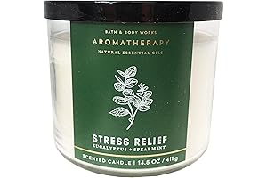 Bath & Body Works, Aromatherapy Stress Relief 3-Wick Candle, Eucalyptus Spearmint