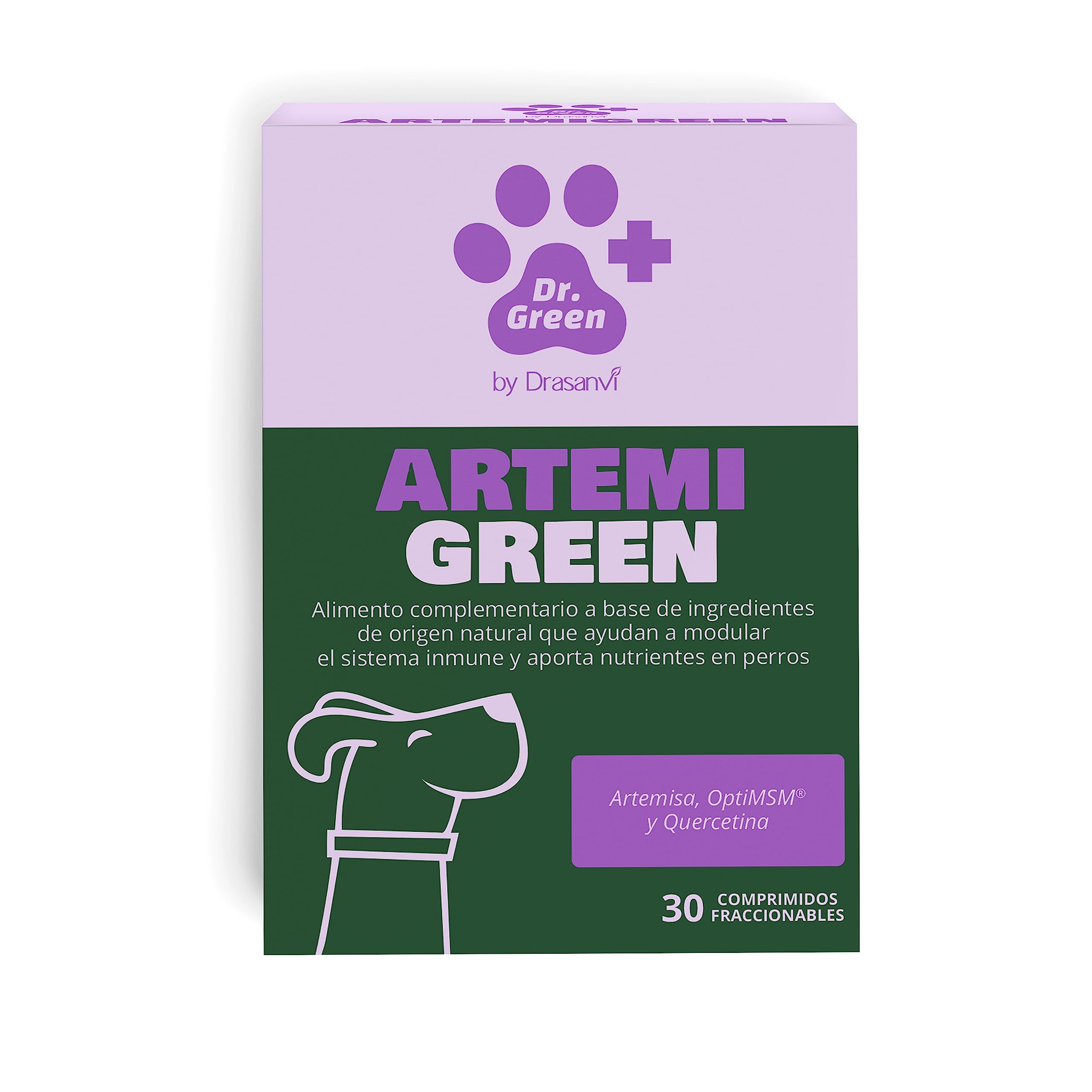 Drasanvi ARTEMIGREEN COMPLEMENTO NUTRICIONAL Perros | con Artemisa y ViItaminas | Apoyo Sistema Inmune Perros | Lesmaniosis Perro |Protección Mosquito leishmania |30 Comp= 1 Comp /15 kg Aroma Carne