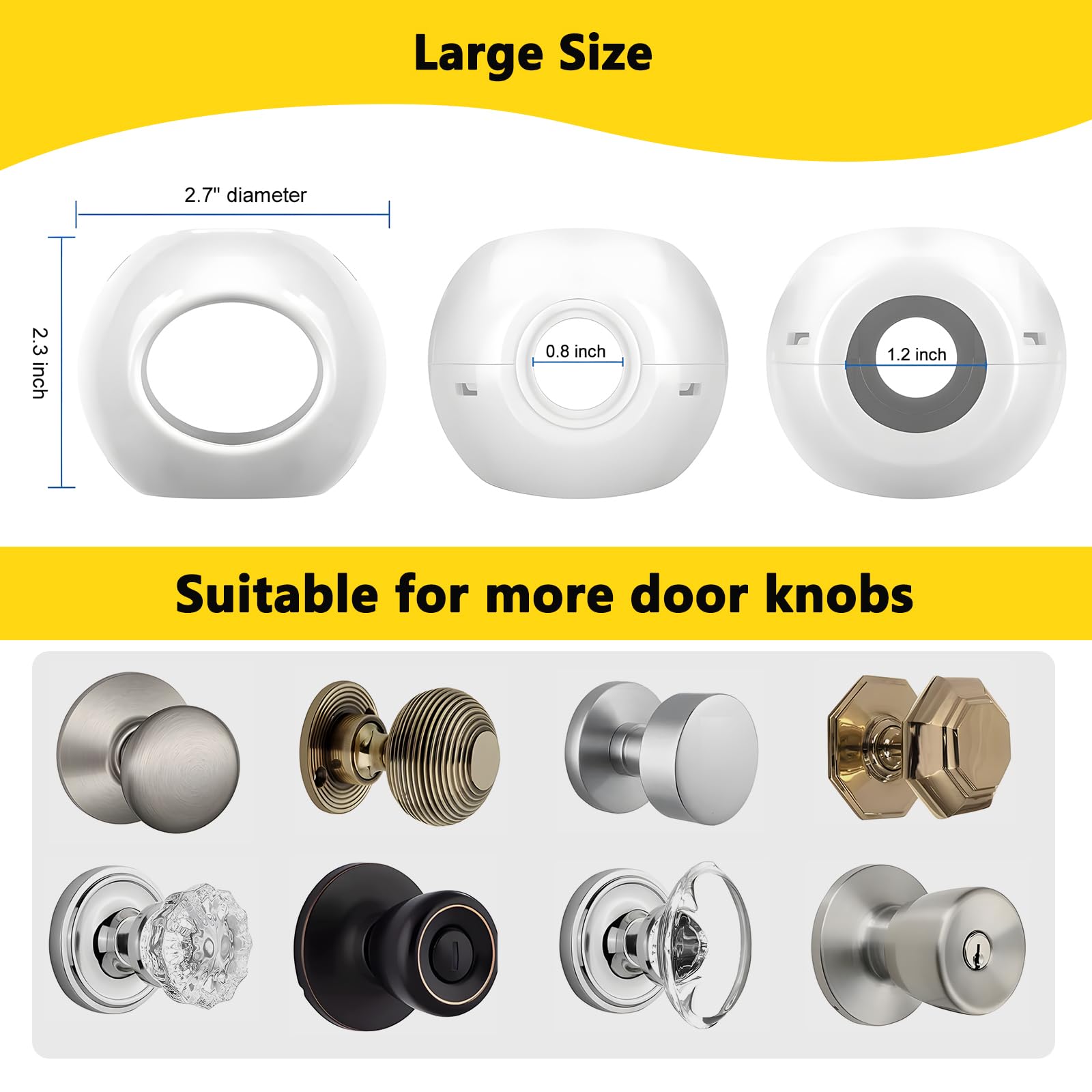 Cubierta de seguridad para perilla de puerta para niños (paquete de 4)