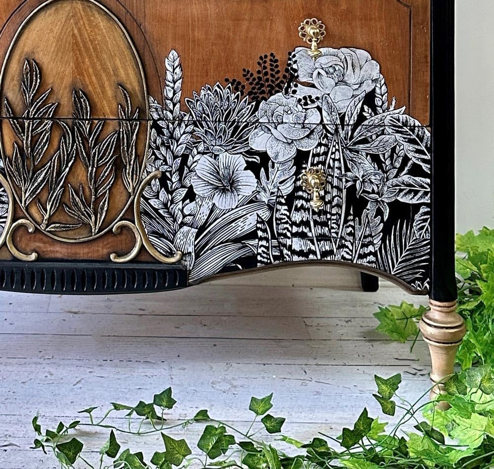 Redesign with Prima Abstract Jungle - Total 24"x35", Cut into 2 Sheets Transfers® Wall Decals DIY Wallpaper Wall Stickers Murals Decor for Kitchen Living Room Bedroom Nightstands Décor 655350659844