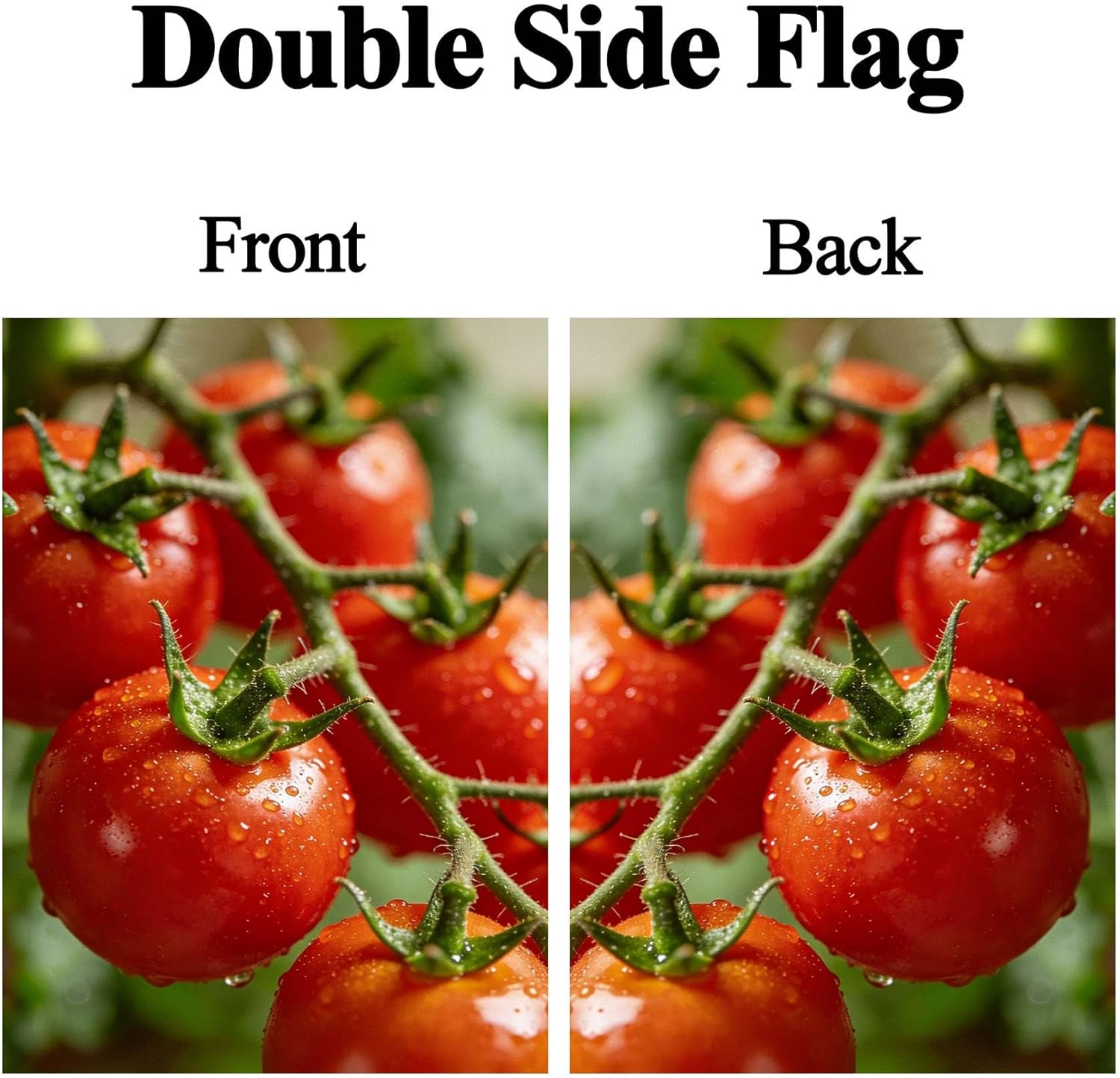 Exotic Beautiful Red Tomato on Tree Summer Spring Agriculture Farm House Flag 28 x 40 Inch, Double Sided Large Garden Yard Welcome Flags Banners for Home Lawn Patio Outdoor Decor
