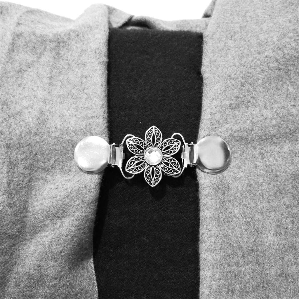 Women Cardigan Sweater Blouse Shawl Clips Shirt Collar Retro Duck Clip Clasps Exquisite Daily Accessories Shop Now !