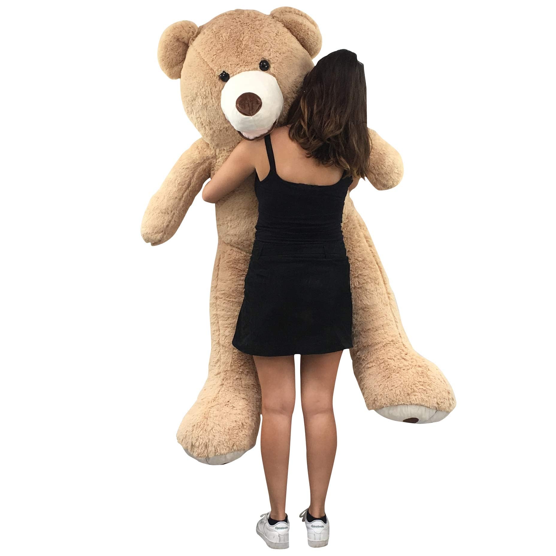 bananair - Giant Teddy Bear XXL, 130 to 340 cm - CE Certified, Cuddly and Fluffy, Insured Hugs Birthdays, Room Decoration (Beige, 130 cm)