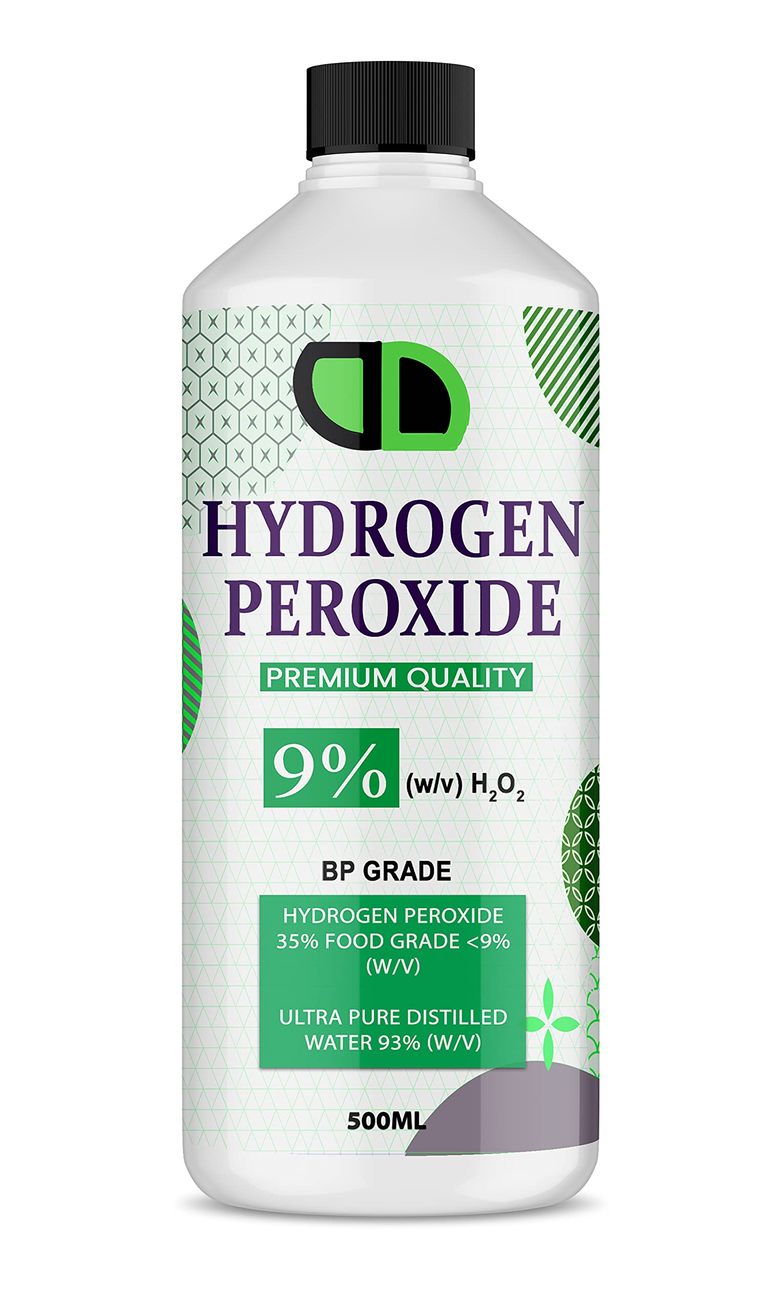 Food Grade Hydrogen Peroxide 9% (H2O2) VARIOUS SIZES CAP/SPRAY (500ML CAP) โ image 1
