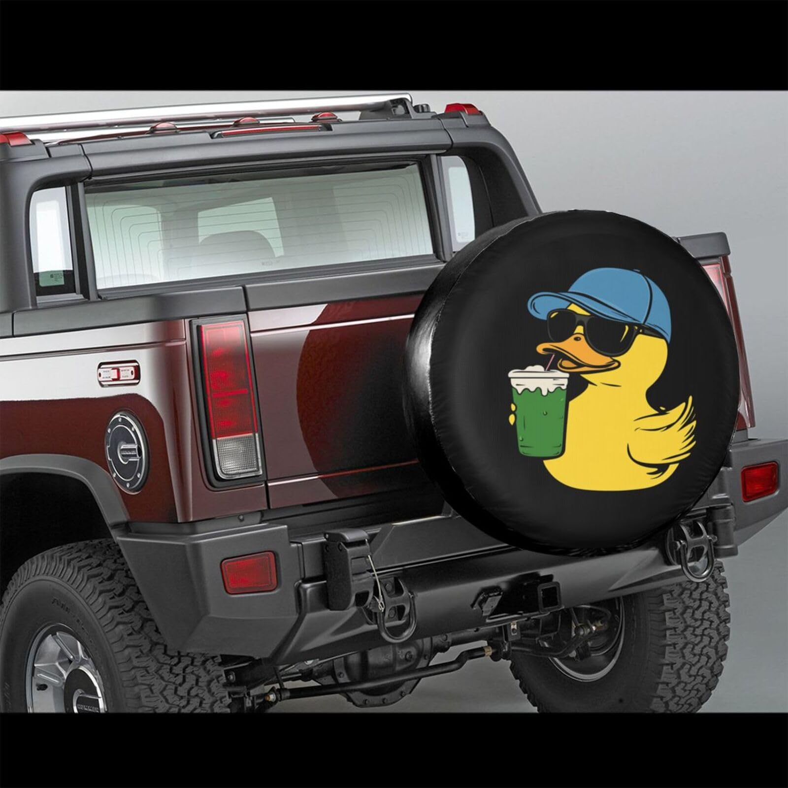 Duck Yellow Sunglasses Spare Tire Cover-Cute Funny Waterproof Universal Spare Wheel Tire Covers Fit for Rv SUV Truck Camper Travel Trailer Accessories,15 inch