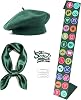 5PCS Scout Costume Kit, Wilderness Explorer Costume Accessories Explorer Costume Kids Adult with Hat Neck Scarf Sash Paper Clips Cartoon Movies Character Scout Accessoriesr for Halloween Cospaly