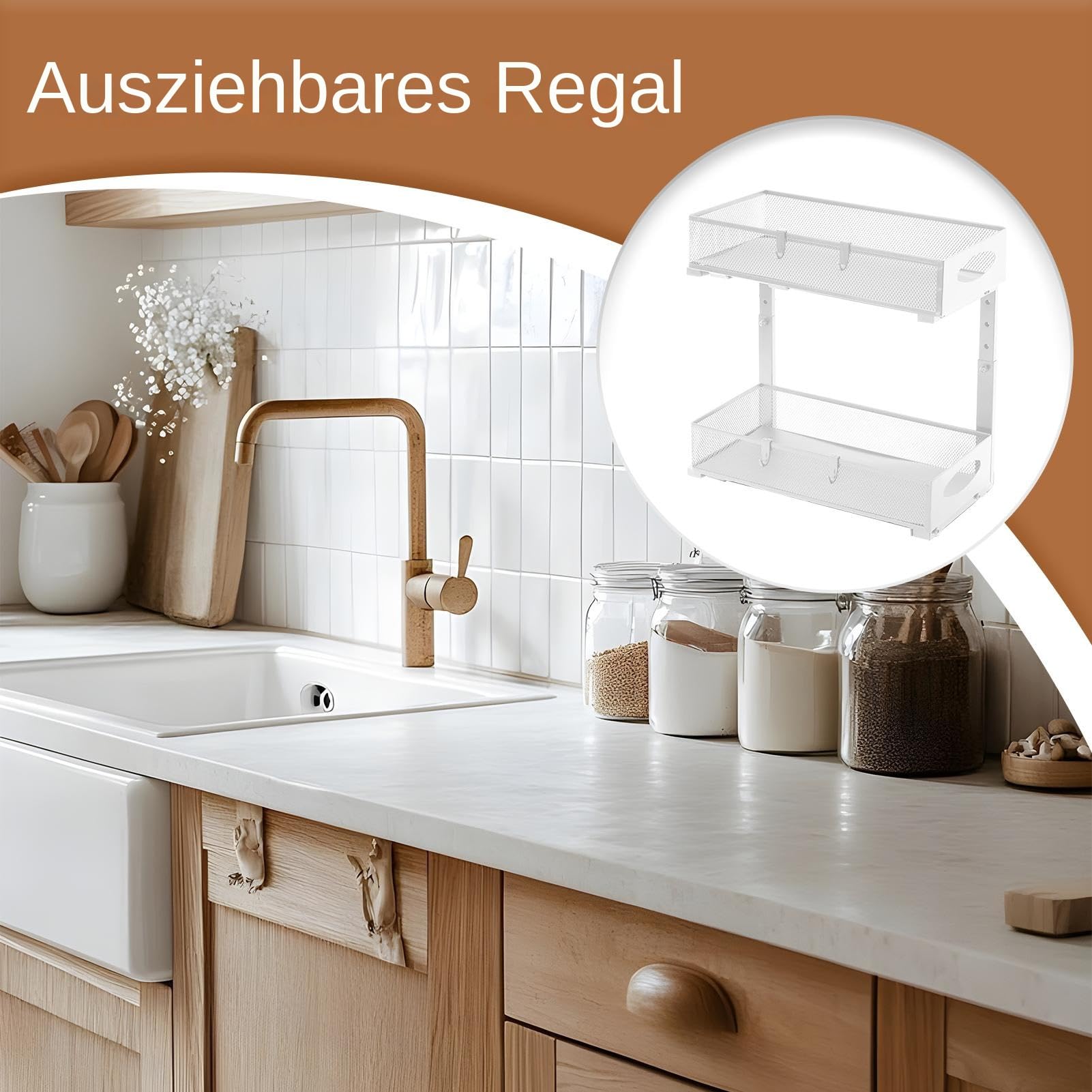 Organizador para Debajo del Lavabo del Baño Organizadores Extraíbles Y