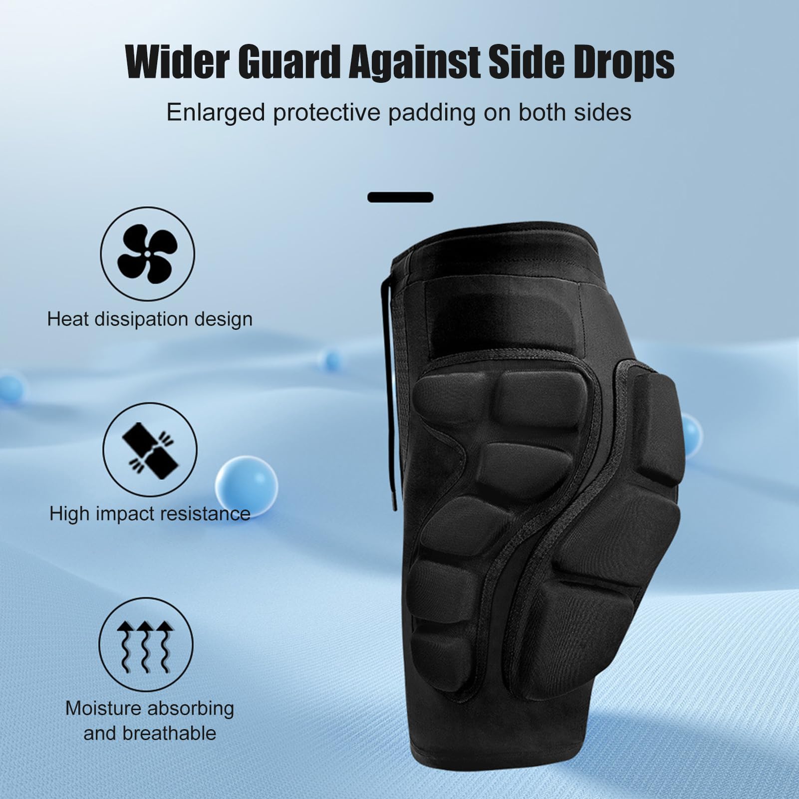 banapoy 3D -Schutz Eva Butt Pads Gepolsterte Shorts, Atmungsaktive, Verdickte Hüftbummel Kurze Hosen, Crash Pad Impact Gear Zum Skaten, Snowboarden, Skifahren