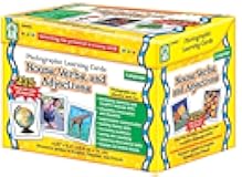 Key Education Nouns, Verbs, and Adjectives Photographic Learning Cards, 275 Vocabulary Flash Cards, Parts of Speech Picture Games, Learning Resources for Preschool, ESL, and Special Needs