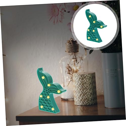 Miniatura 9 de Housoutil 1 PC Modeling Lamp Cartoon Night Mermaid Tail Light LED Mermaid Lamps Mermaid Table Lamp Decoraciones para Salas De Casa House Ornaments
