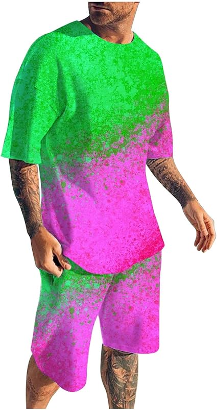 Herren Jogging Set 2-teilig - T-Shirt & Shorts Für Sport & Freizeit