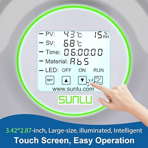 Miniatura 3 de SUNLU - Caja secadora de filamento S2 blanca para filamento de impresora 3D, deshidratador de almacenamiento de filamento mejorado para filamento