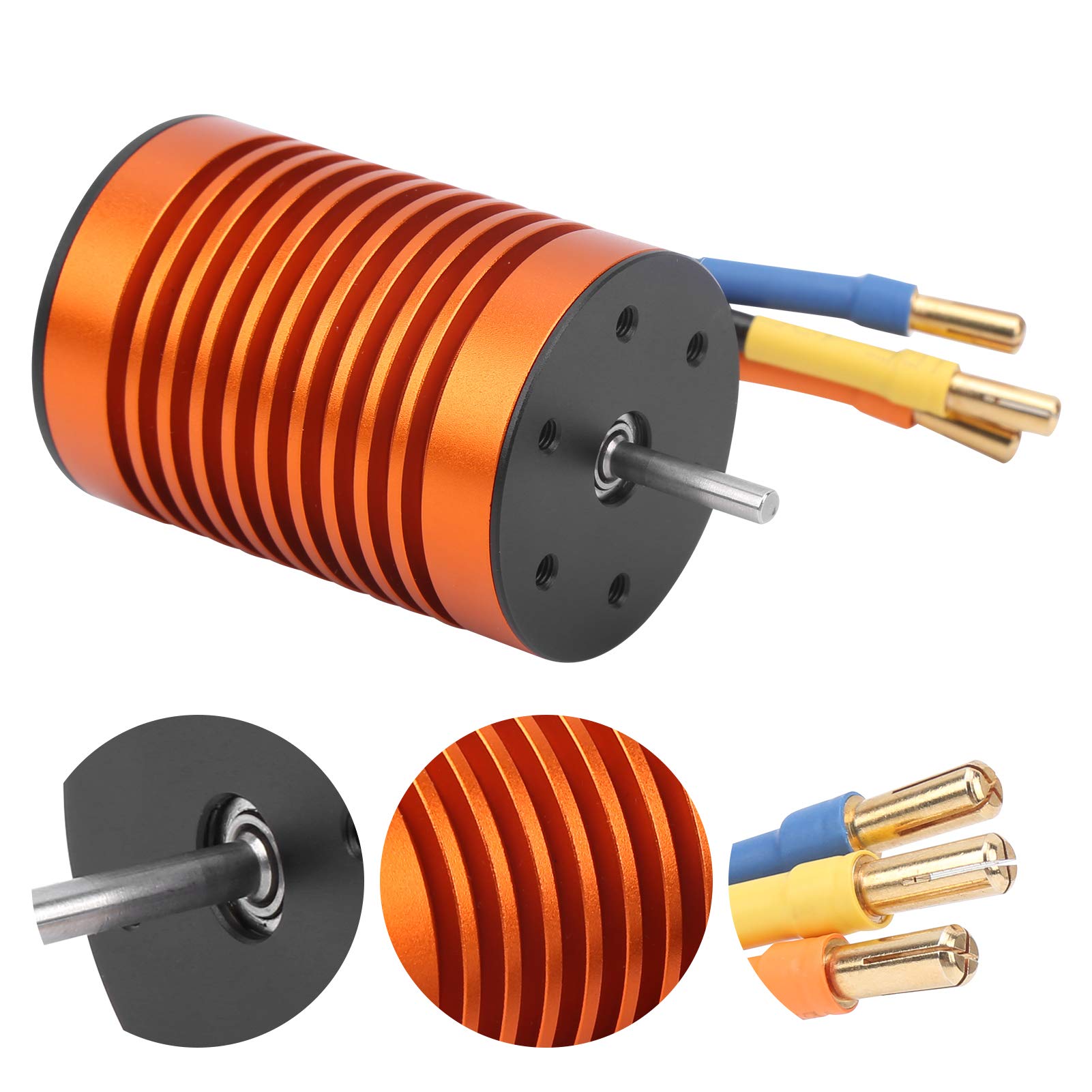 VGEBY Motores Eléctricos RC, Accesorio RC Motor sin escobillas adecuado para Coche/Barco sin escobillas 1/10 Accesorio modelo de coche