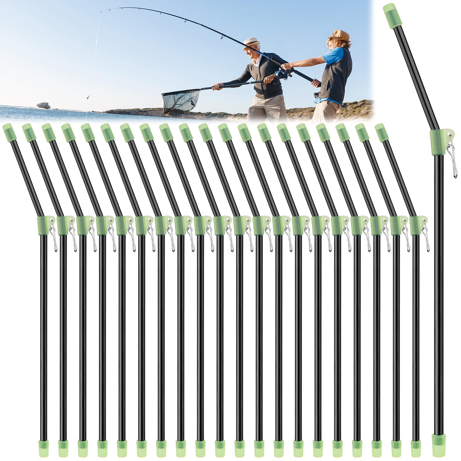 20 Bracci Antigroviglio Per Pesca, In Plastica Resistente, Rotazione Libera, Per Mare E Acqua Dolce, Accessori Pesca - 4