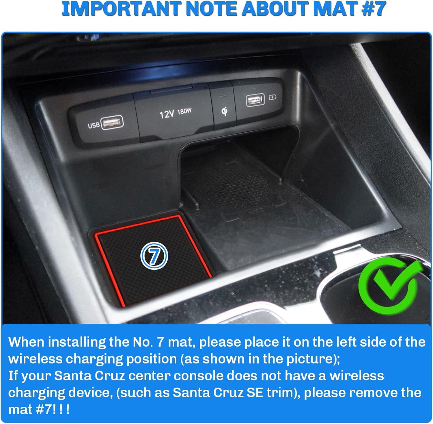 SXCY Fit for 2022 2023 2024 Hyundai Santa Cruz Door Slot Pad Fit 2024 Santa Cruz Cup Holder Inserts Liner 2024 Santa Cruz Door Groove Pad 2024 Santa Cruz Non-Slip Gate Slot Mat (12pcs Black Lines)