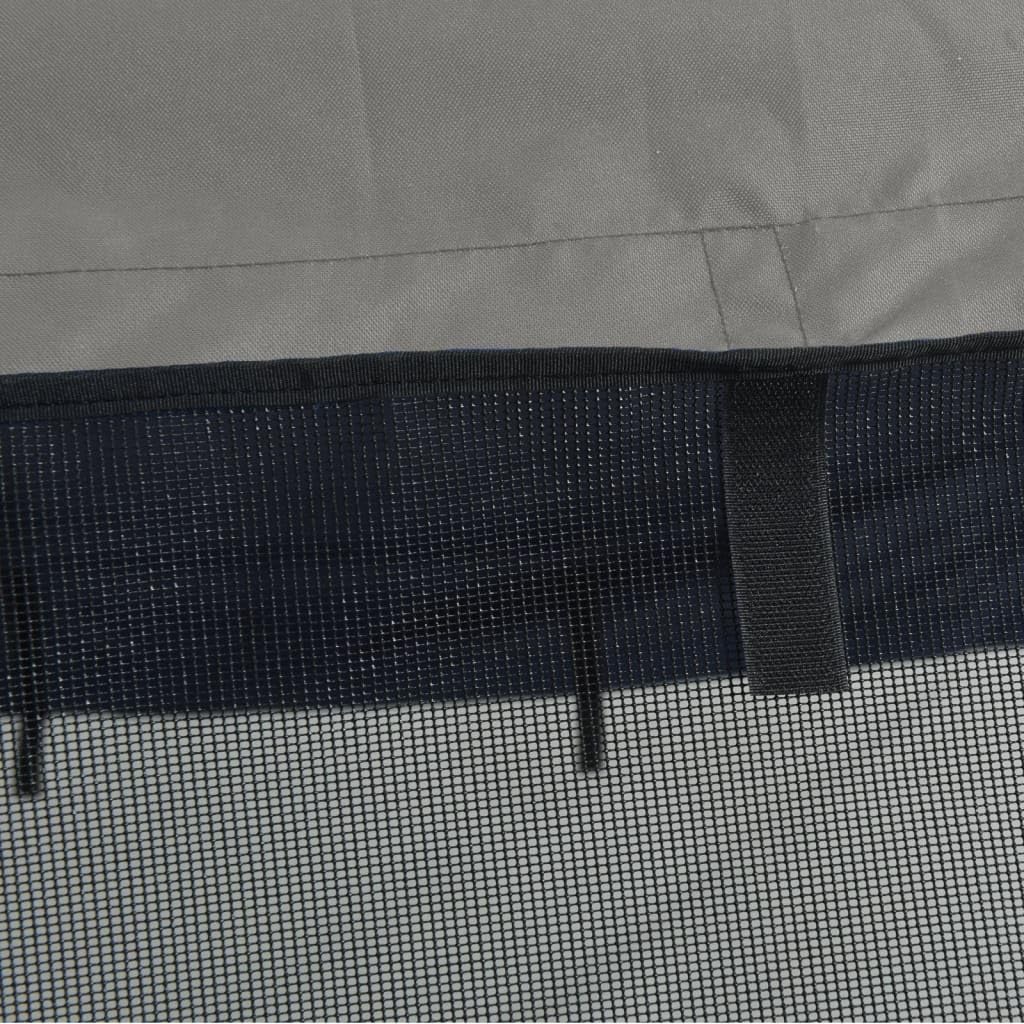 vidaXL Toit bimini à 4 arceaux parois en maille 243x(200-213)x137 cm