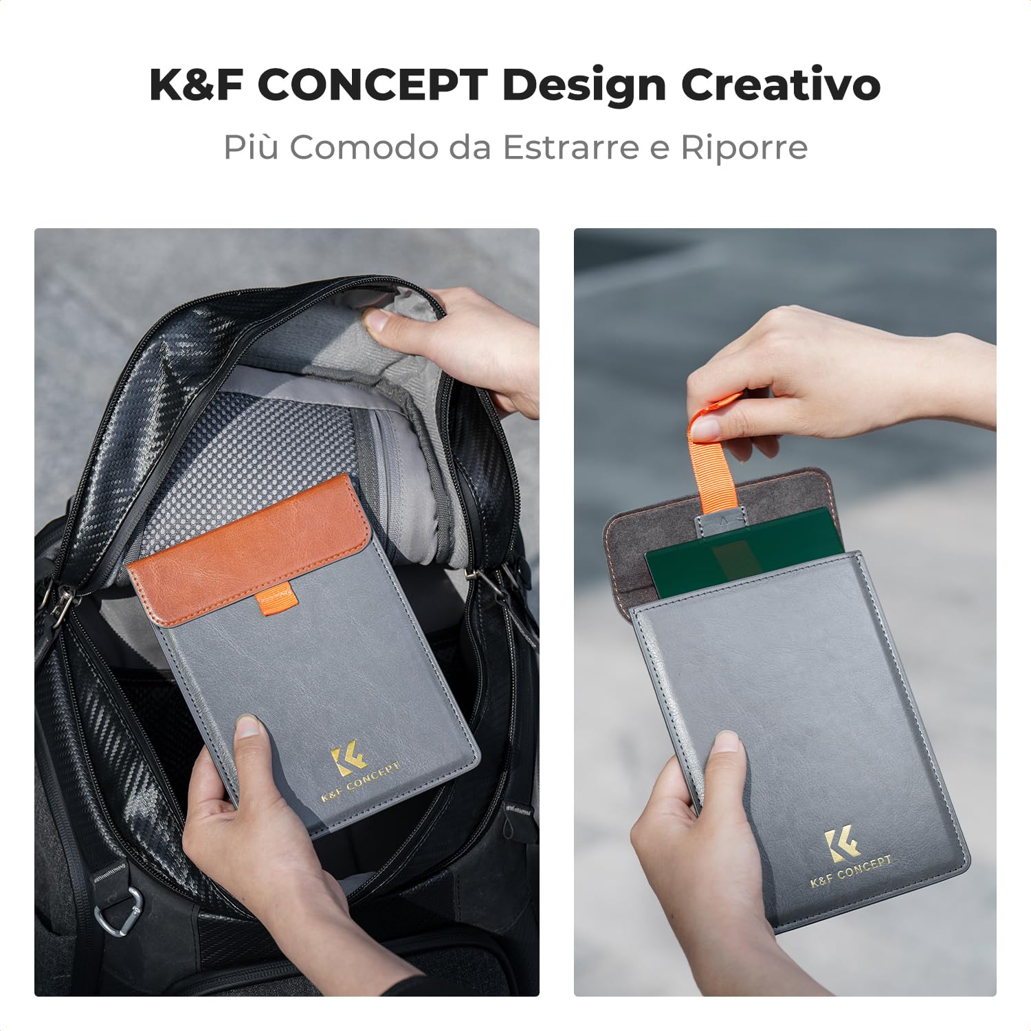 K&F CONCEPT Nano-X Filtri a Lastra Soft GND 8 (0.9) da 100x150mm in Vetro Ottico con 28 Strati Rivestimento Nano Compatibile Nano-X Porta Filtri per Lente